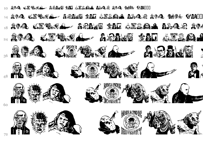 Monster Party font waterfall