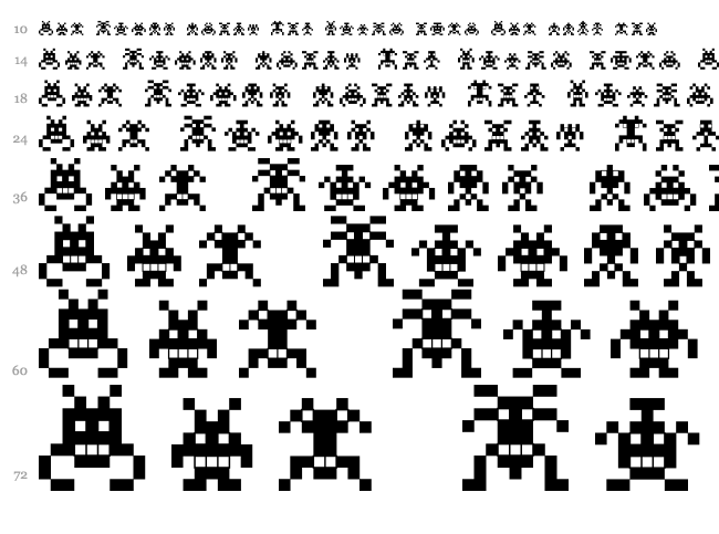 Binary Soldiers font waterfall
