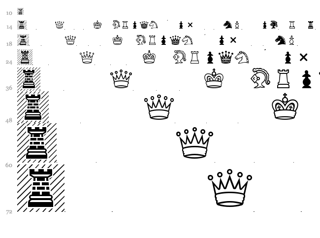 Chess Condal font waterfall