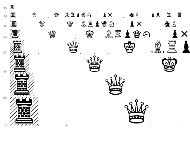 Chess Leipzig font waterfall