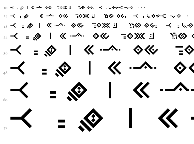 Omnic Sans font waterfall