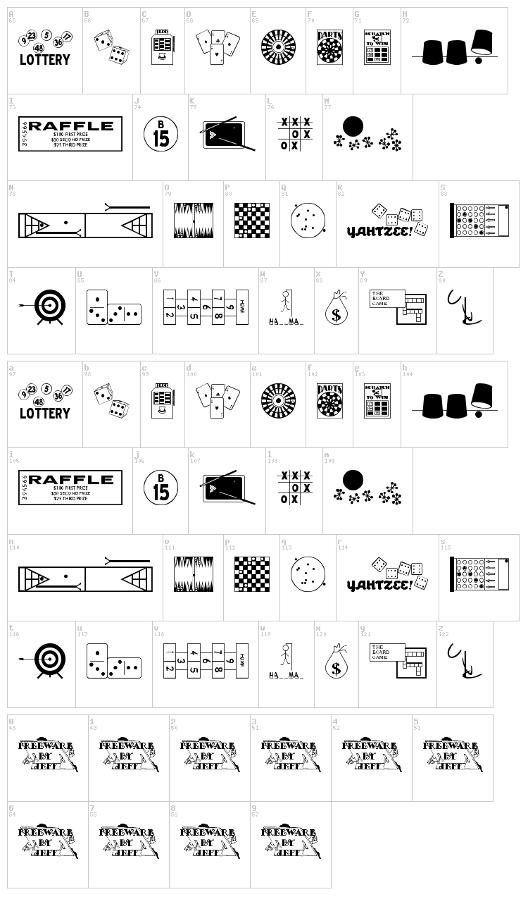 Winner take all JL font map