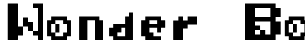 Wonder Boy In Monster World font
