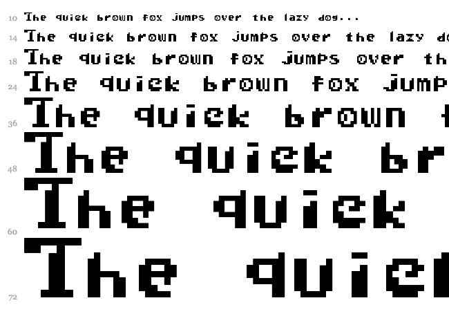 Wonder Boy In Monster World font waterfall