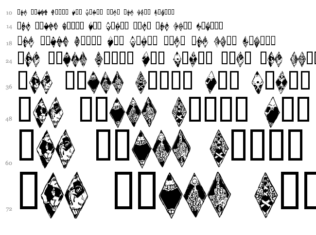 WW Wraith Bats font waterfall