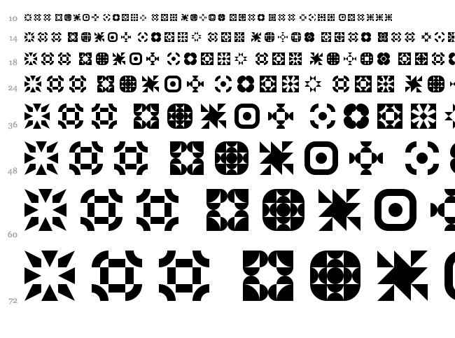 5 Geomedings font waterfall