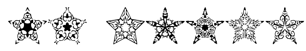 90 Stars BRK font