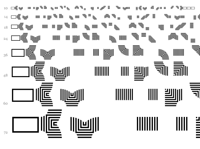 Bloque Demo font waterfall