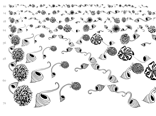 Dingsprinkle font waterfall