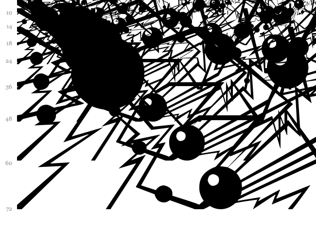 Electricsphere font waterfall