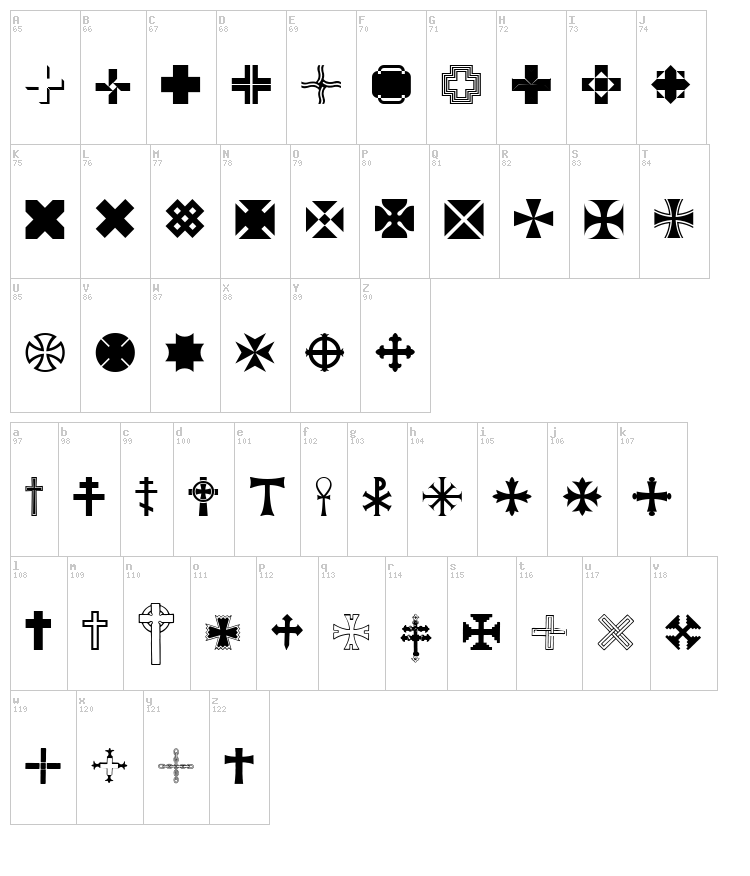 Equis font map