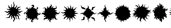 Flaming Stars & Splatters font