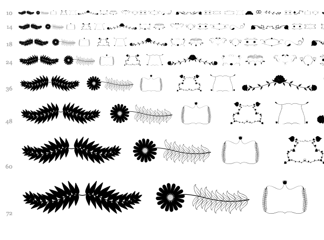 Florality font waterfall