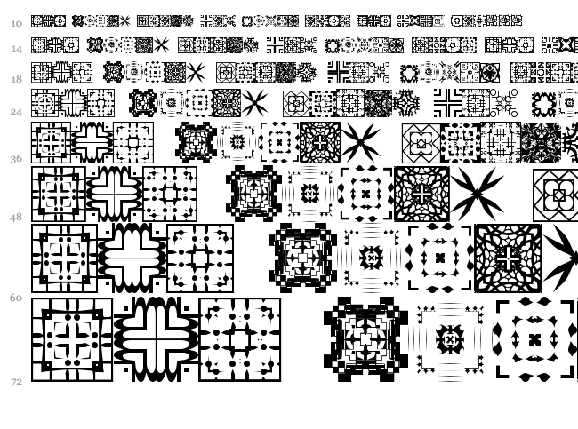 FontCo Designs font waterfall