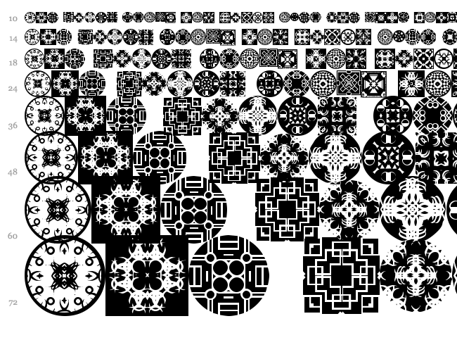 FontCo Designs font waterfall