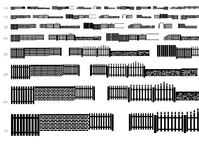 FontCo Fences font waterfall