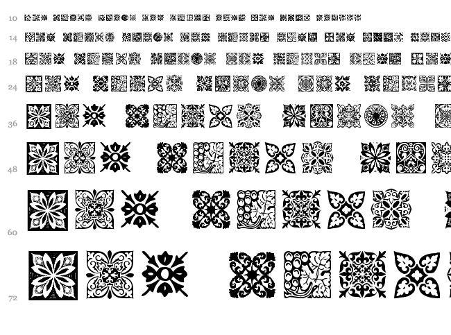 Free Tiles font waterfall