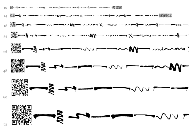 Fun Lines font waterfall