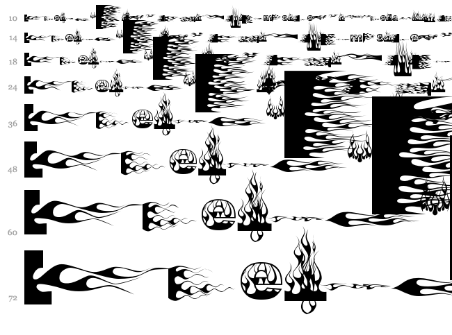 J-Flames font waterfall