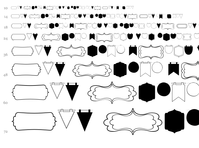KG Flavor And Frames Four font waterfall