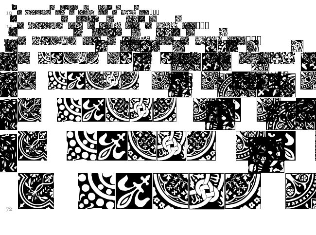 Medieval Tiles font waterfall