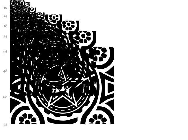 Obey Patterns font waterfall