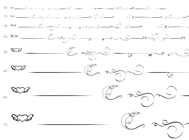Ornamind font waterfall
