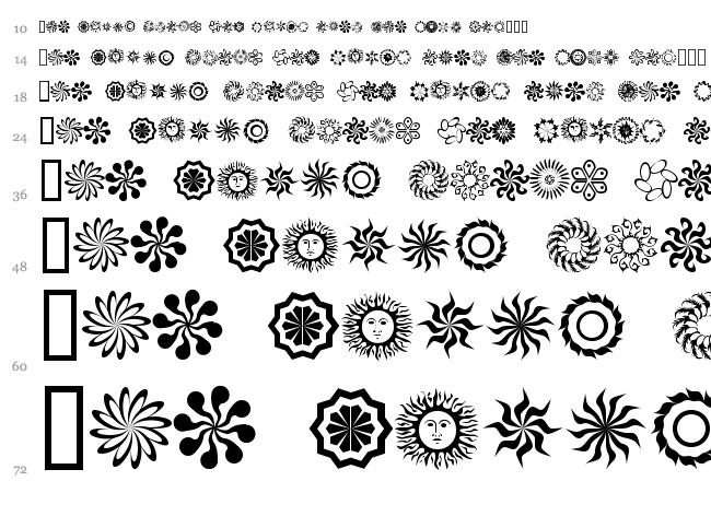 Running N Circles font waterfall