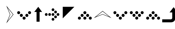 SimpleDirectionArrows font