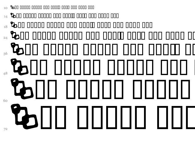 Some Boxes font waterfall