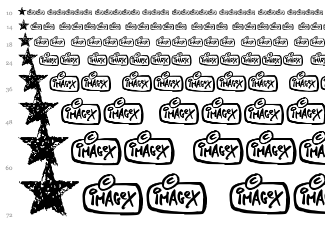 Starz font waterfall