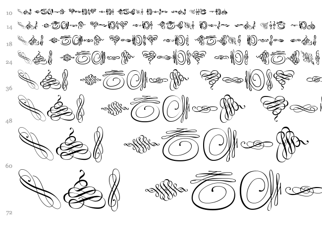Swinging font waterfall