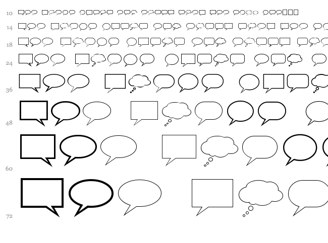 Talk font waterfall
