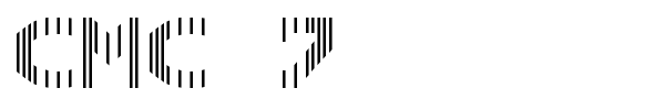 CMC 7 font