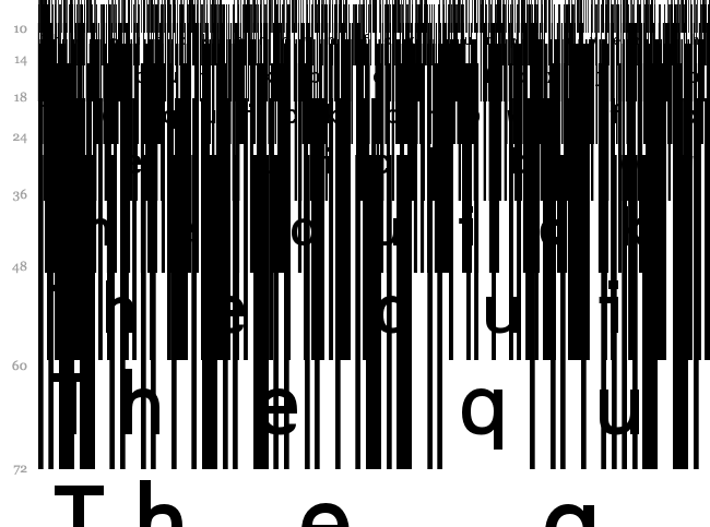 MRV Code39extMA font waterfall