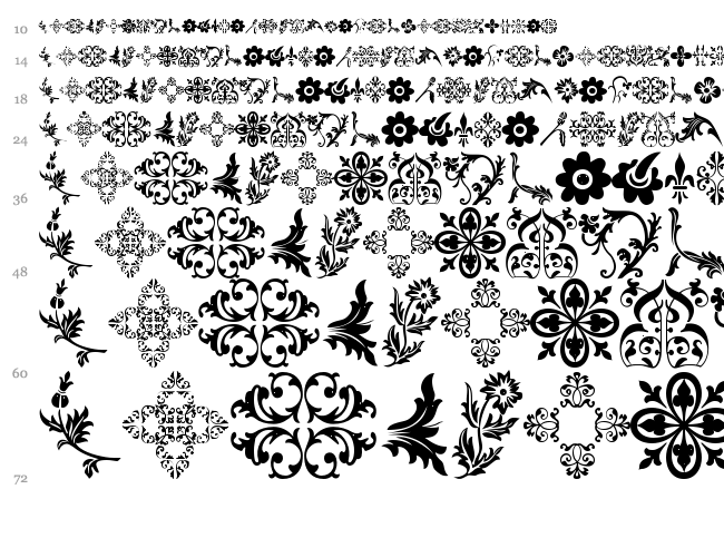 Floralia font waterfall