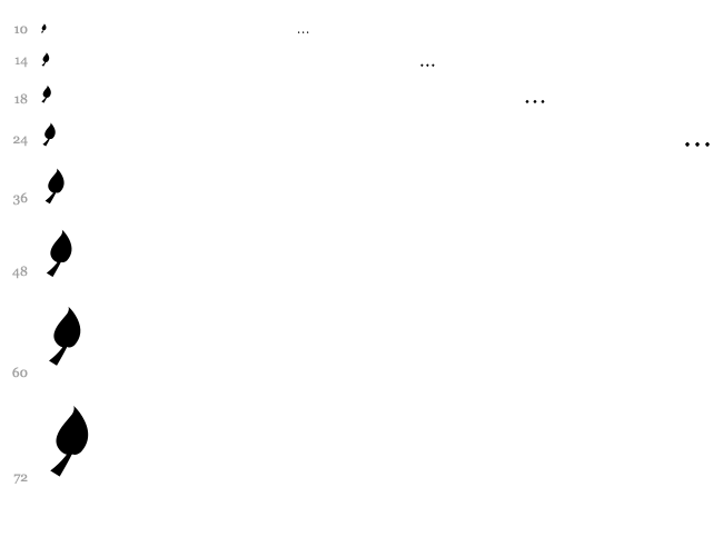Leafs font waterfall
