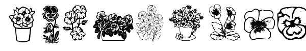 Pansies 4 Sheila font