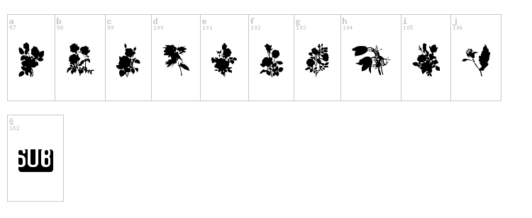 SubiktoTwo font map