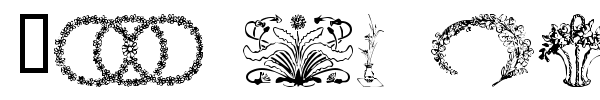 WM Flowers font preview