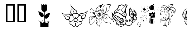 WM Flowers font preview