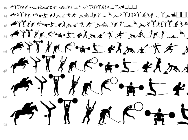 Athletes font waterfall