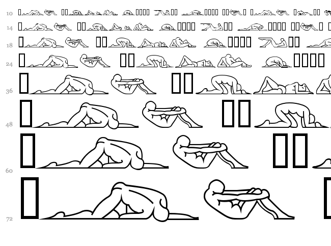 Candide font waterfall