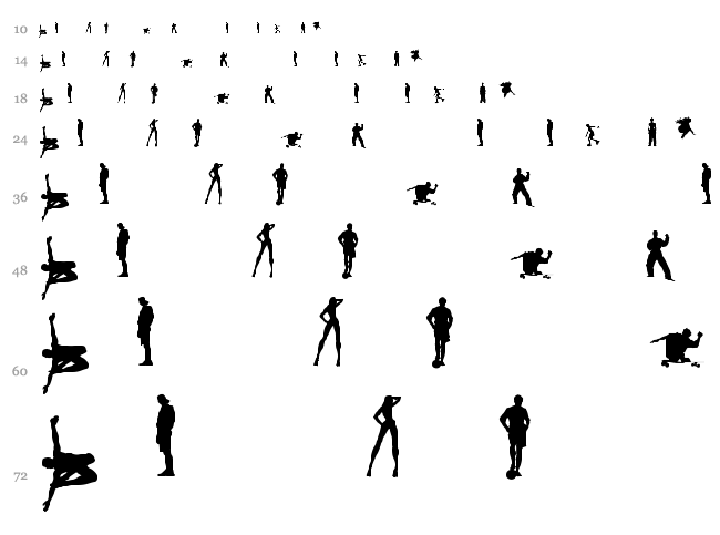 Celebrity font waterfall