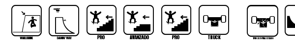 Iconos Skate font preview