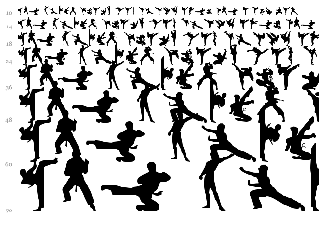 Karate Chop font waterfall