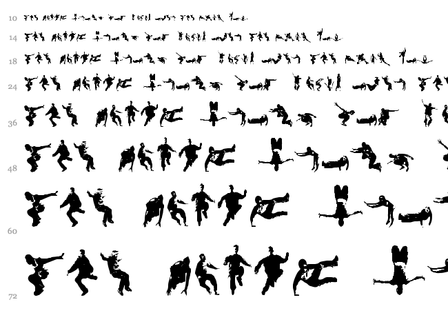 Parkour font waterfall
