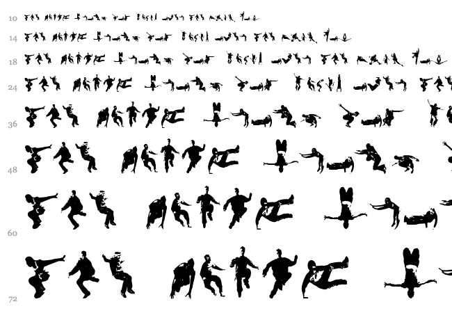 Parkour font waterfall