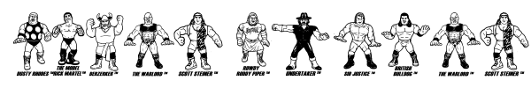 Retro Hasbro WWF Figures font