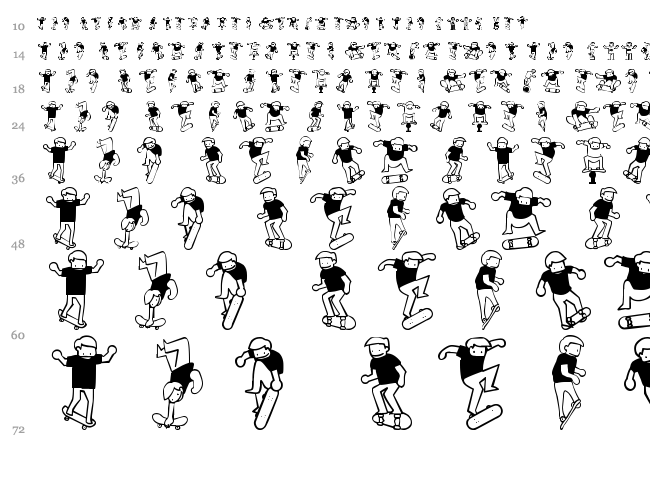 Rodney Mullen King font waterfall
